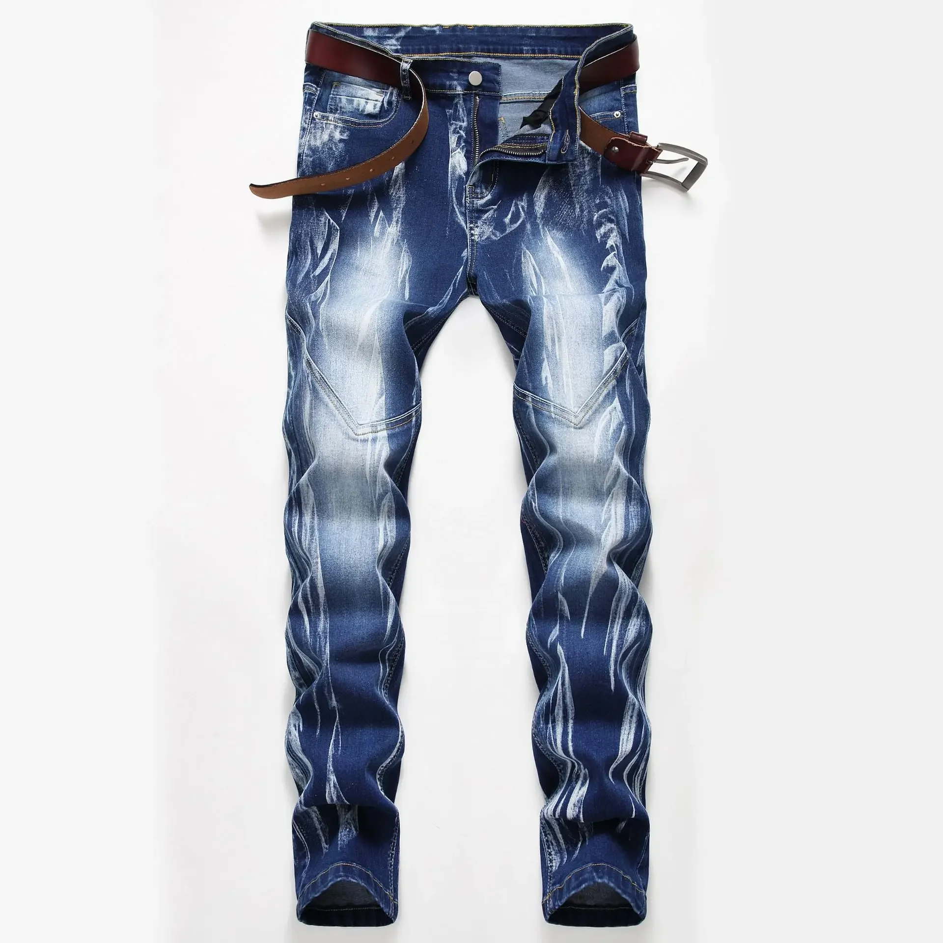 Fashion Print Men's Elasticity - đánh giá và giá Streetwear Brand Jeans
