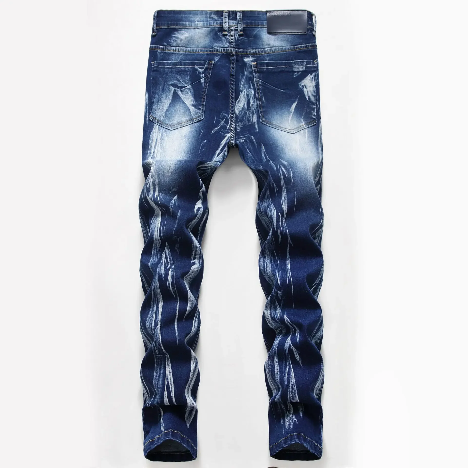 Fashion Print Men's Elasticity - đánh giá và giá Streetwear Brand Jeans