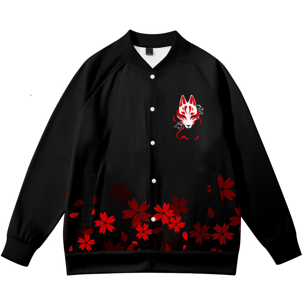 Coats Anime Flower Fox 3D Prin - đánh giá và giá Streetwear Brand Flower