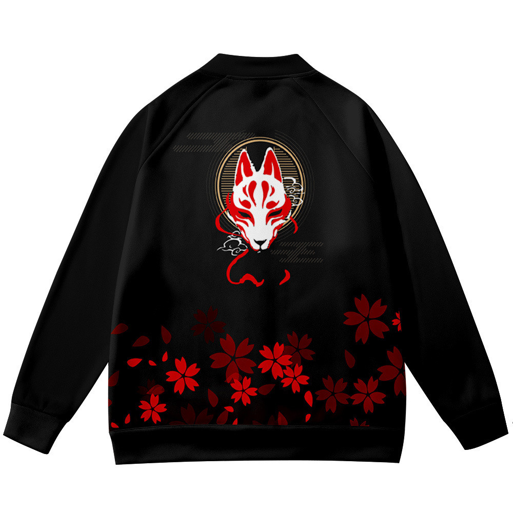 Coats Anime Flower Fox 3D Prin - đánh giá và giá Streetwear Brand Flower