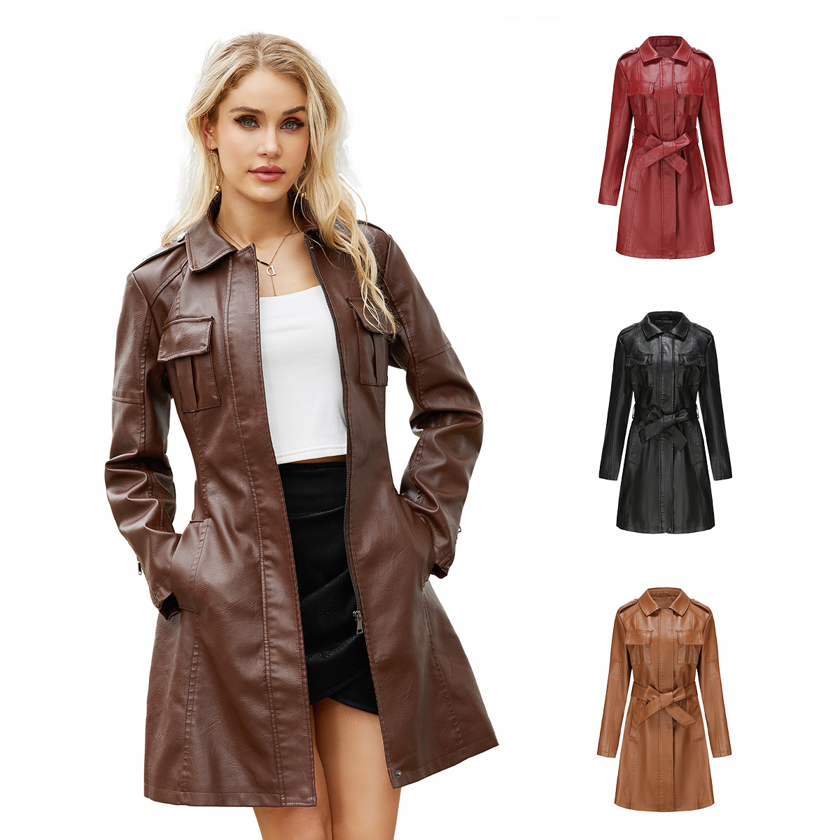Women's Long Brown Black Soft  - đánh giá và giá Streetwear Brand Belts