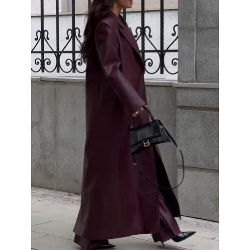 Women Autumn Long Leather Jack - đánh giá và giá Streetwear Brand Belts